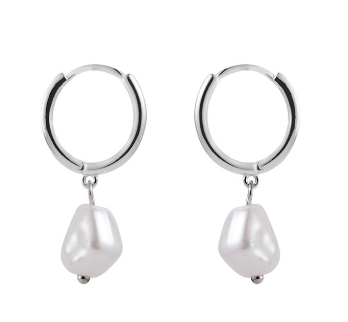 Palomà Pearl Drop Earrings - Silver Edition