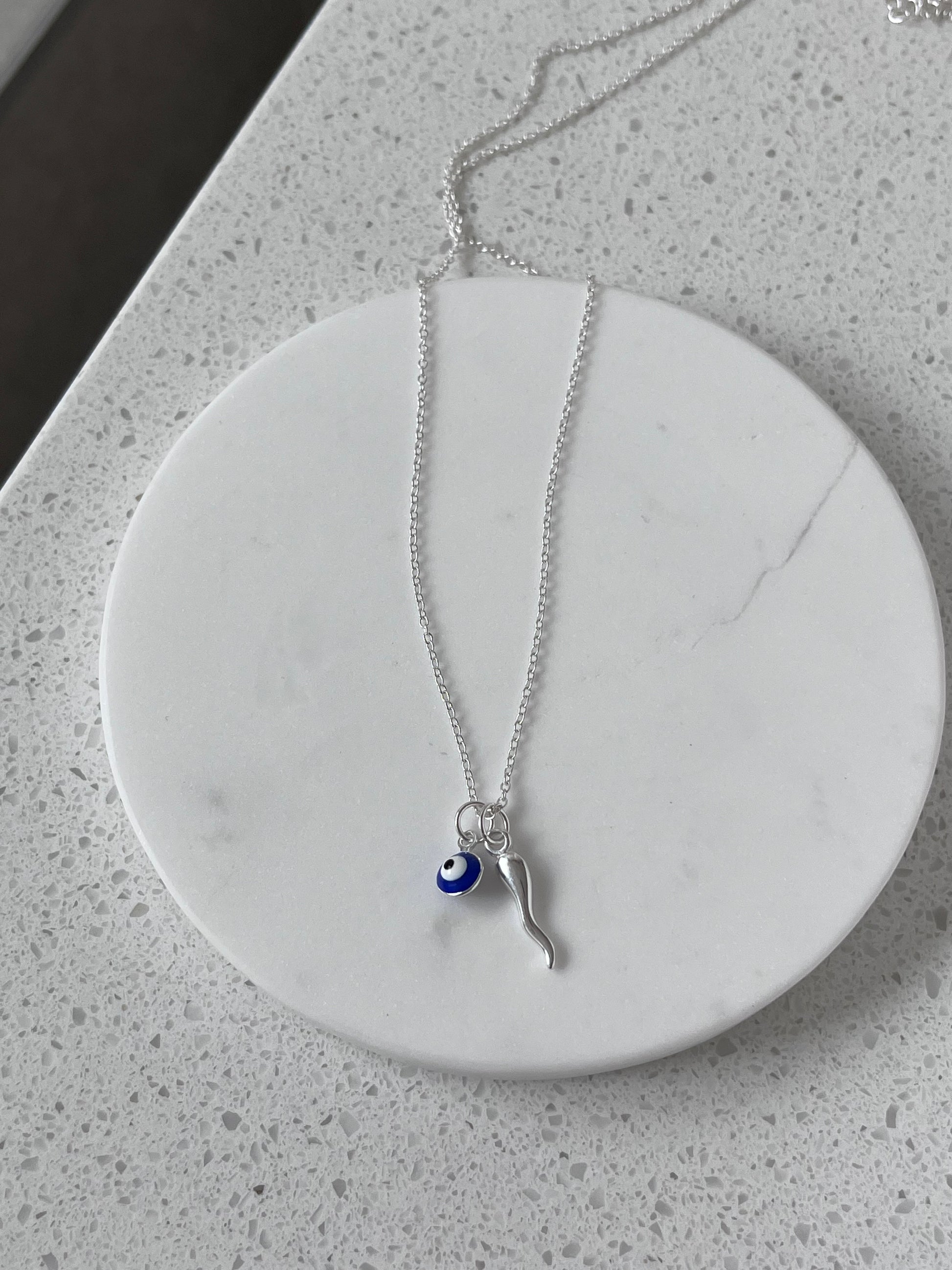 Amore mati/cornicello necklace