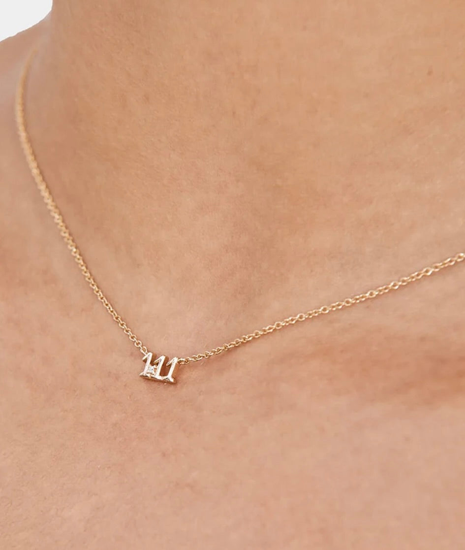 Ángelos (Angel)  Number Necklace