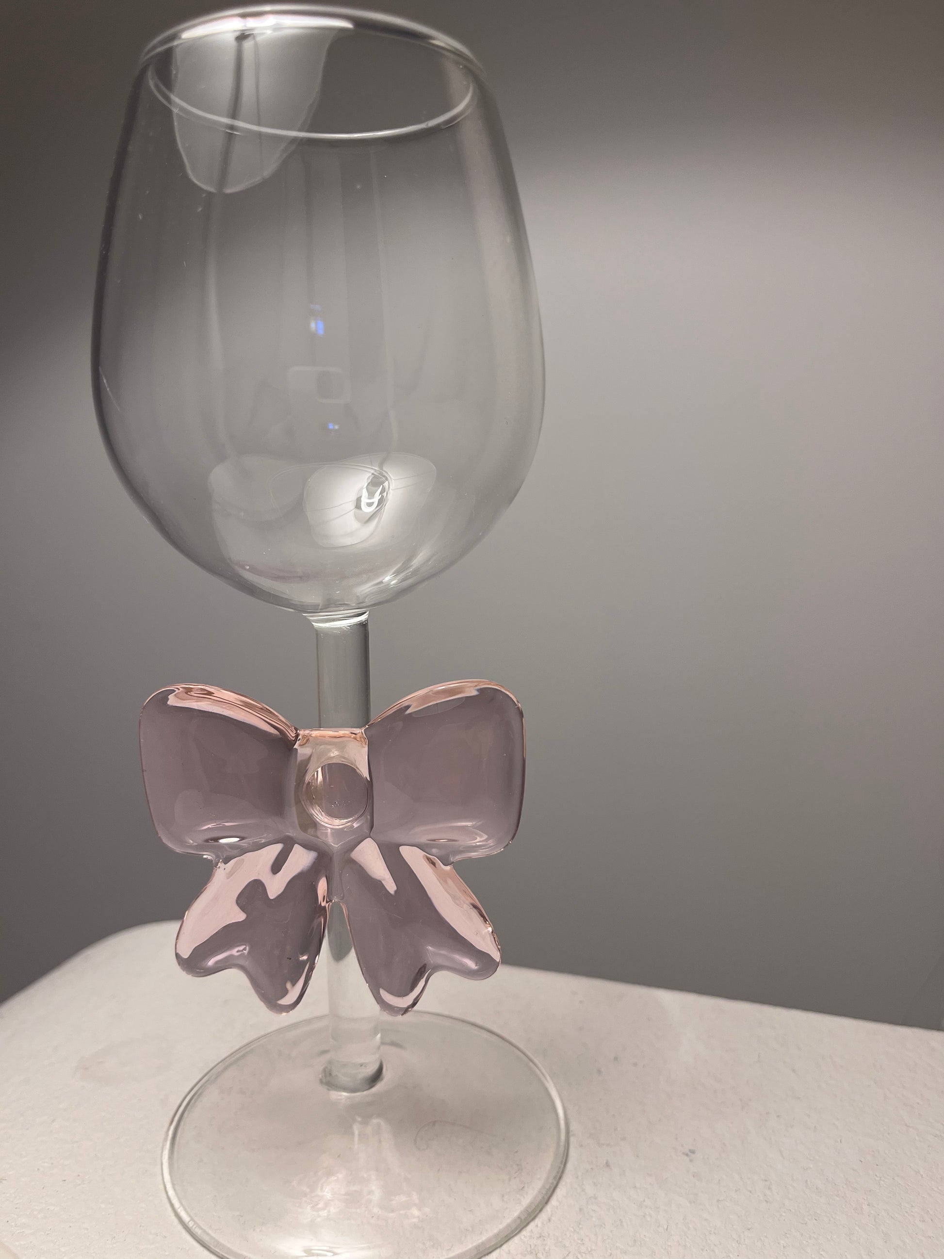 Handmade bow wine glasses