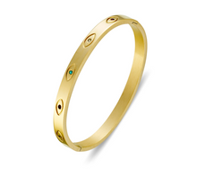 Load image into Gallery viewer, Evil Eye Love Bangle
