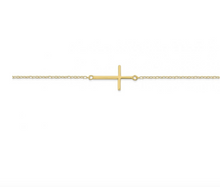 Load image into Gallery viewer, Olivia Side Cross Bracelet
