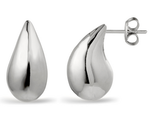 Bella Tear Drop Earrings- Silver