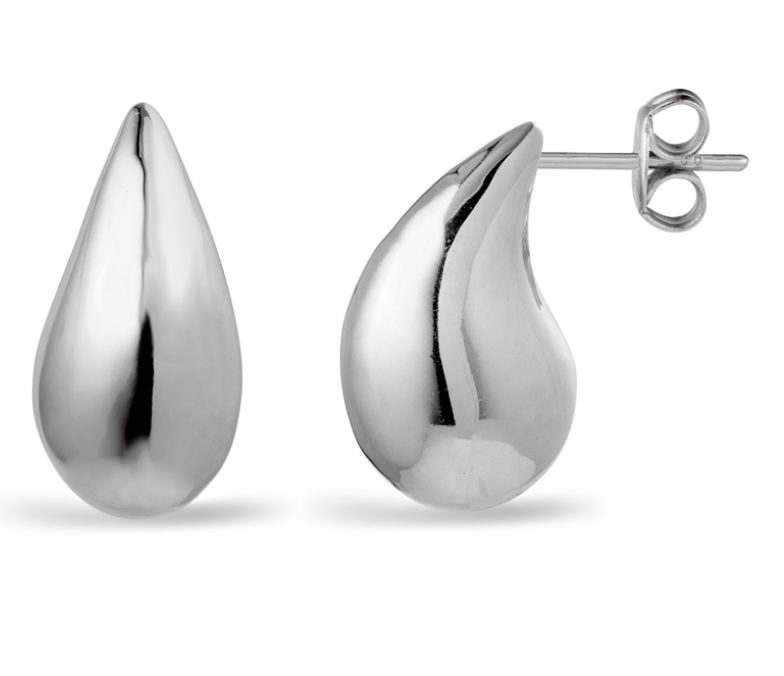 Bella Tear Drop Earrings- Silver