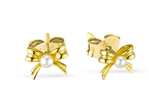Valentina Bow pearl Studs.