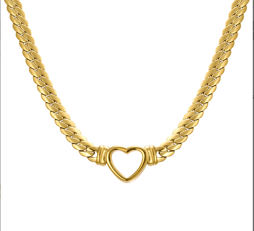 Amore  open heart necklace