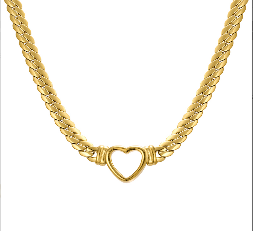 Amore  open heart necklace