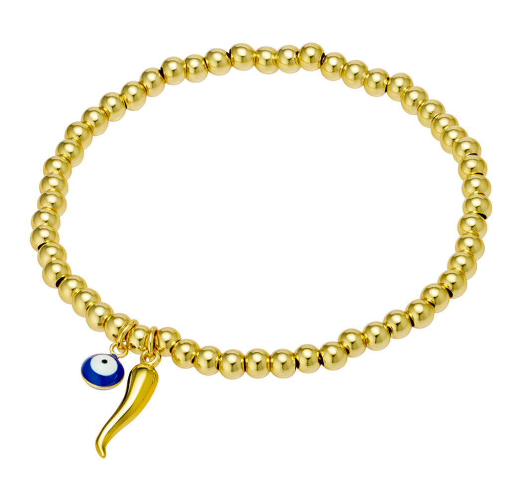 Cornicello Beaded Evil Eye Bracelet