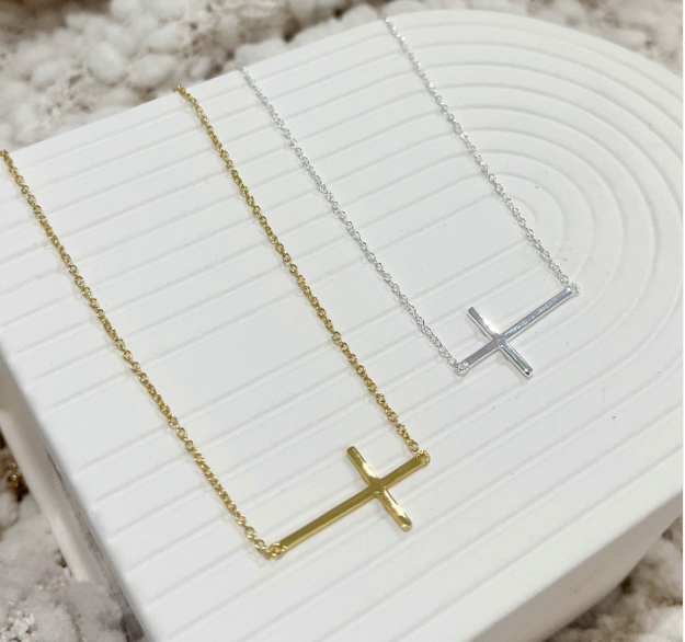 Mia Side Cross Necklace